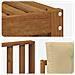Set divani 8 pcs Naturale e Beige Legno di Acacia Massello - Foto miniatura 6
