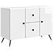 Credenza Bianco Lucido 89 x 34,5 x 60 cm Legno ingegnerizzato - Foto miniatura 1