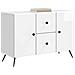 Credenza Bianco Lucido 89 x 34,5 x 60 cm Legno ingegnerizzato - Foto miniatura 2