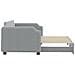 Divano Letto con Letto Estraibile Grigio Chiaro 100x190 Tessuto - Foto miniatura 4