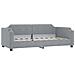 Divano Letto con Letto Estraibile Grigio Chiaro 100x190 Tessuto - Foto miniatura 5