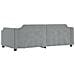 Divano Letto con Letto Estraibile Grigio Chiaro 100x190 Tessuto - Foto miniatura 7