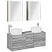 Set di mobili per il bagno 5 pcs Sonoma grigio - Foto miniatura 1