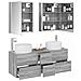 Set di mobili per il bagno 5 pcs Sonoma grigio - Foto miniatura 3