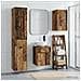 Set di mobili per il bagno 3 pz Legno antico 33 x 34,5 x 160 cm - Foto miniatura 4