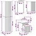 Set di mobili per il bagno 3 pz Legno antico 33 x 34,5 x 160 cm - Foto miniatura 7