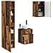 Set di mobili per il bagno 3 pz Legno antico 33 x 34,5 x 160 cm - Foto miniatura 9