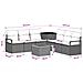 Set di divani 8 pz Grigio e Blu Navy Rattan sintetico e Acciaio - Foto miniatura 6