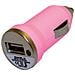 Adattatore Autoaccendisigari Caricabatterie Auto - Rosa - Usb - Foto miniatura 1