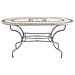 Tavolo Ovale Fisso In Ferro 160 X 90 Piano In Mosaico Per Esterno Giardino, Portico, Ristorante, Gelateria Bar Hotel Albergo - Foto miniatura 2