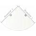 Scaffali Angolari 2 Pz Supporti Cromati E Vetro 35x35 Cm - Foto miniatura 7