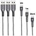 3 Pack Forte High Durability Intrecciato Usb-c E Caricamento Di Sincronizzazione Di Dati Cavi (30cm 1m 2m) - Per Il Tipo-c Usb Dispositivi Compatibili Con Apple Ipad Pro Pro 11 2018 Ipad Argento 129 - Foto miniatura 1