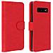 Custodia Samsung Galaxy S10 Portacarte Funzione Supporto Cover Silicone - Rosso - Foto miniatura 1