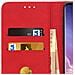 Custodia Samsung Galaxy S10 Portacarte Funzione Supporto Cover Silicone - Rosso - Foto miniatura 5
