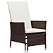 Set Divani da Giardino 3 pz con Cuscini in Polyrattan Marrone - Foto miniatura 2