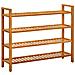 Scarpiera Con 4 Ripiani 100x27x80cm In Legno Massello Di Rovere - Foto miniatura 1