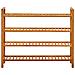 Scarpiera Con 4 Ripiani 100x27x80cm In Legno Massello Di Rovere - Foto miniatura 3