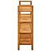 Scarpiera Con 4 Ripiani 100x27x80cm In Legno Massello Di Rovere - Foto miniatura 4