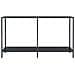 Tavolo Consolle Nero 140x35x75,5 Cm In Vetro Temperato - Foto miniatura 3
