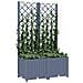 Fioriera Da Giardino Con Graticcio Grigio Scuro 80x40x136 Cm Pp - Foto miniatura 4