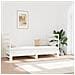 Dormeuse Estraibile Bianca 2x (90x190) Cm Legno Massello Di Pino - Foto miniatura 1