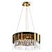 Lampadario Contemporaneo Wonderland Acciaio Oro 4 Luci Diffusori Vetro - Foto miniatura 1