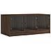 Tavolino Salotto Con Ante In Vetro Rovere Marrone 102x50x42 Cm - Foto miniatura 2