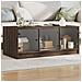 Tavolino Salotto Con Ante In Vetro Rovere Marrone 102x50x42 Cm - Foto miniatura 1