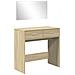 Toeletta Con Specchio Rovere Sonoma 80x39x80 Cm - Foto miniatura 2
