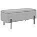 Panca Con Portaoggetti Watford - Grigio - Poliestere - 36,5x95x46 Cm - Foto miniatura 3