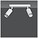 Lampada A Soffitto Hiro - Bianco, Cromo - Acciaio Verniciato A Polvere - 30x19x6 Cm - Foto miniatura 2