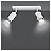 Lampada A Soffitto Hiro - Bianco, Cromo - Acciaio Verniciato A Polvere - 30x19x6 Cm - Foto miniatura 3