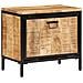 Scarpiera 60x35x53 Cm In Legno Massello Di Mango Grezzo - Foto miniatura 1