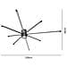 Lampadario Da Soffitto Plafoniera Led Luce Calda 42 Watt Stile Moderno Nero Pn27 - Foto miniatura 6