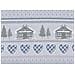 Copripiumino Sacco Piumone Cotone Flanella Pensieri Delicati Disegno Chalet Singolo Blu - Foto miniatura 3