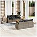 Set Divani Da Giardino 7 Pz Con Cuscini Grigio In Polyrattan - Foto miniatura 1