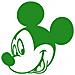 Topolino 3 - Adesivo Prespaziato - Disney - Colore Verde - 10cm - Foto miniatura 1
