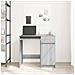 Scrivania Grigio Sonoma 86x49x76 cm in Legno Multistrato - Foto miniatura 3