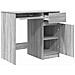 Scrivania Grigio Sonoma 86x49x76 cm in Legno Multistrato - Foto miniatura 5