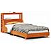 Letto Senza Materasso Marrone Cera 75x190 Cm In Legno Di Pino - Foto miniatura 2