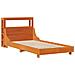Letto Senza Materasso Marrone Cera 75x190 Cm In Legno Di Pino - Foto miniatura 3