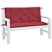 Cuscini Per Panca 2 Pz Rosso Vino 120x50x7 Cm In Tessuto Oxford - Foto miniatura 2