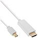 Cavo Mini DisplayPort M a HDMI M, 1,5m, 4K2K, con Audio, bianco - Foto miniatura 1