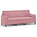 Divano a 3 Posti con Cuscini Rosa 180 cm in Velluto - Foto miniatura 1