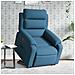 Poltrona Alzapersona Reclinabile Elettrica Blu in Velluto - Foto miniatura 2