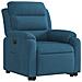 Poltrona Alzapersona Reclinabile Elettrica Blu in Velluto - Foto miniatura 4