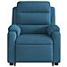 Poltrona Alzapersona Reclinabile Elettrica Blu in Velluto - Foto miniatura 9