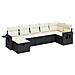 Set Divani da Giardino con Cuscini 7pz Nero Polyrattan - Foto miniatura 1
