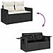 Set Divani da Giardino con Cuscini 7pz Nero Polyrattan - Foto miniatura 9