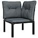 Set Salotto da Giardino 8 pz Nero e Grigio in Polyrattan - Foto miniatura 4